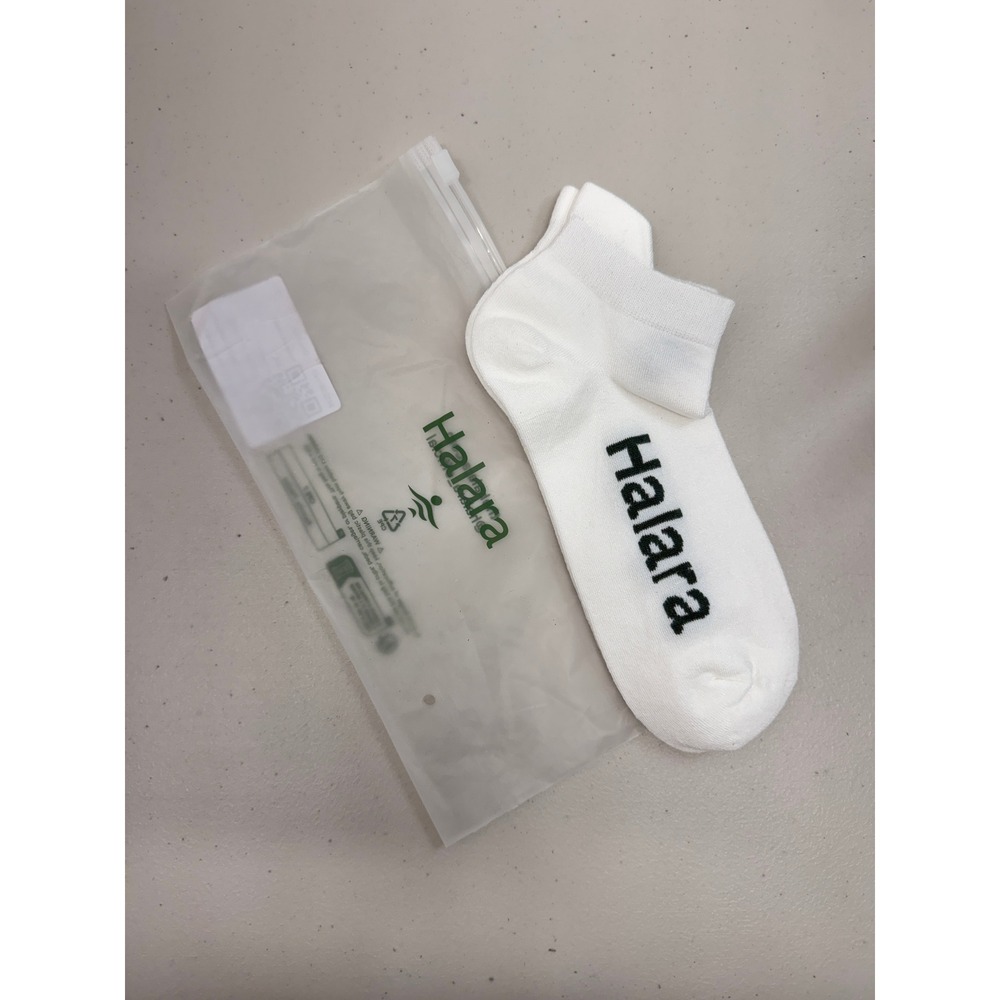 Halara White Ankle Athletic Socks One Size New in Bag